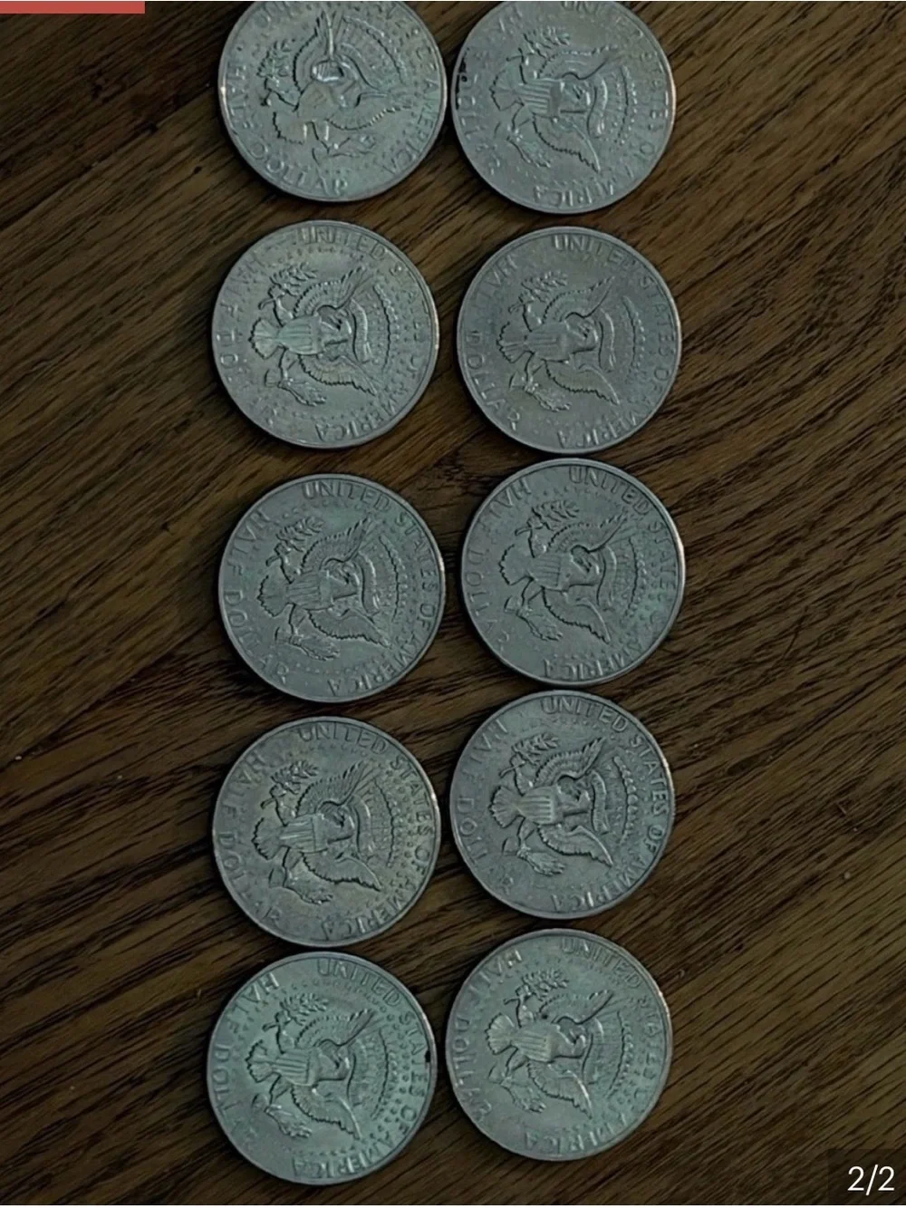 Ten 1973 Half Dollars